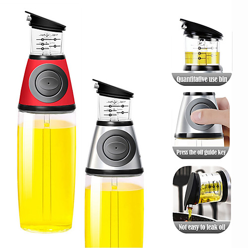 

Metering Control Oil Bottle Cooking Olive Oil Dispenser Press Leak Proof Liquid Cruet Glass Vinegar Bottle Healthy Kitchen Tools