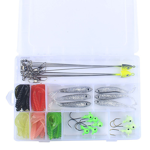 

80/130 pcs Lure kit Fishing Accessories Set Soft Bait Worm Bass Trout Pike Jig Head Bait Casting Other Lure Fishing