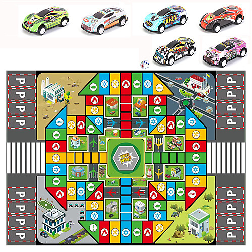 

Board Game Aeroplane Chess Construction Truck Toys Mini Race Car Simulation Parent-Child Interaction Plastic Mini Car Vehicles Toys for Party Favor or Kids Birthday Gift 6 pcs / Kid's