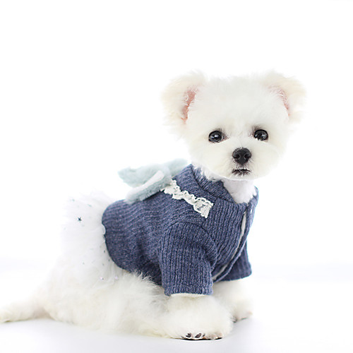 

Dog Dress Princess Party Cute Christmas Party Winter Dog Clothes Puppy Clothes Dog Outfits Warm Blue Pink Costume for Girl and Boy Dog Plush XS S M L XL