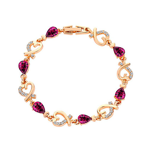 

Women's Chain Bracelet Heart Heart Stylish Trendy Alloy Bracelet Jewelry Black / Red / Green For Gift Formal Date Beach Festival