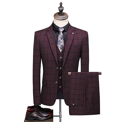 

Tuxedos Standard Fit Notch Single Breasted Two-buttons Polyester