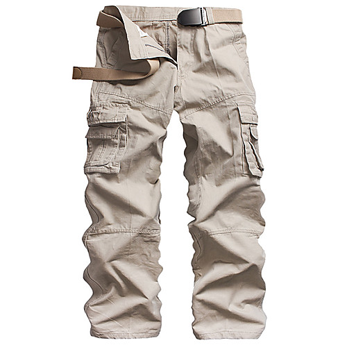 

Men's Basic Outdoor Daily Tactical Cargo Pants Solid Colored Full Length Classic White Black Army Green Khaki Dark Gray