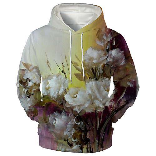 

Men's Hoodie Graphic Daily Going out 3D Print Basic Casual Hoodies Sweatshirts Light gray