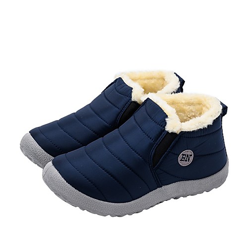 

Women's Boots Snow Boots Flat Heel Round Toe Booties Ankle Boots Casual Outdoor Walking Shoes Polyester Solid Colored Black Red Blue / Booties / Ankle Boots