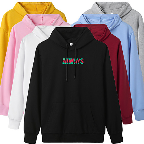 

Women's Hoodie Pullover Artistic Style Hoodie Letter Printed Sport Athleisure Hoodie Top Long Sleeve Warm Soft Oversized Comfortable Everyday Use Exercising General Use / Winter
