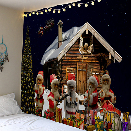 

Christmas Wall Tapestry Art Decor Blanket Curtain Picnic Tablecloth Hanging Home Bedroom Living Room Dorm Decoration Ornament Wall High Quality Tapestry Home Decoration Polyester