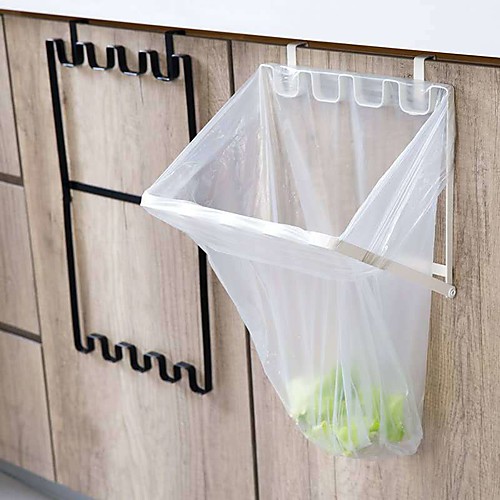 

Kitchen Rubbish Bag Storage Garbage Cabinet Stand Organizer Hanger Folding Holder Racks Hanging Container