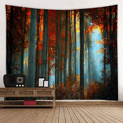 

Tall Dense Woods Digital Printed Tapestry Decor Wall Art Tablecloths Bedspread Picnic Blanket Beach Throw Tapestries Colorful Bedroom Hall Dorm Living Room Hanging