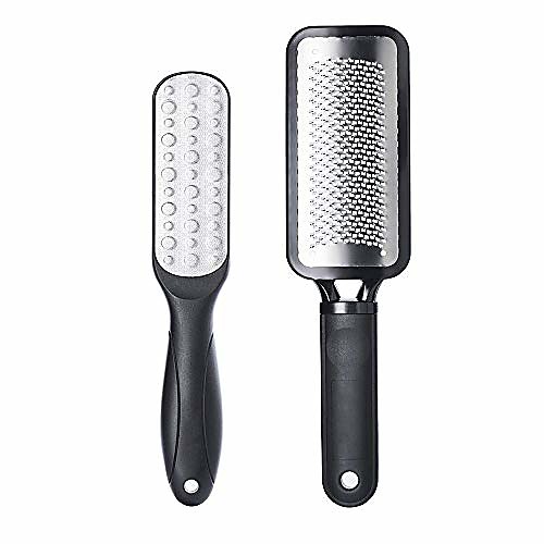 

2 pcs foot file,colossal foot rasp and dual sided foot file professional pedicure rasp tools stainless steel feet corn callus remover