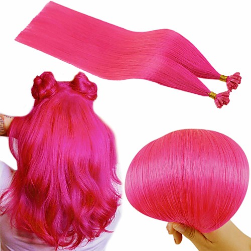 

Fusion / U Tip Hair Extensions Remy Human Hair Nail Tip Hair Extensions 50 pcs 50 g Pack Straight Brown 16-24 inch Hair Extensions