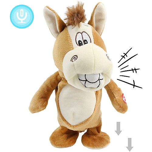 

Electric Toys Stuffed Animal Plush Toy Donkey Gift Singing Dancing Repeats What You Say Interactive PP Plush Imaginative Play, Stocking, Great Birthday Gifts Party Favor Supplies Boys and Girls Kid's