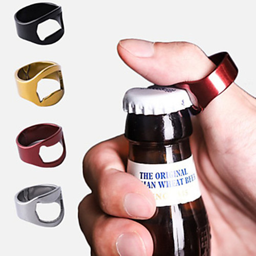 

2pcs Bottle Opener Multi-function Stainless Steel Colorful Ring-Shape Opener Beer Bottle Opener Diameter 22mm