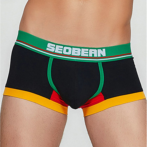 

SEOBEAN Men's Sports Underwear Shorts Boxer Briefs Bottoms Cotton Winter Fitness Gym Workout Performance Running Training Breathable Quick Dry Soft Sport White Black Red Green / Stretchy