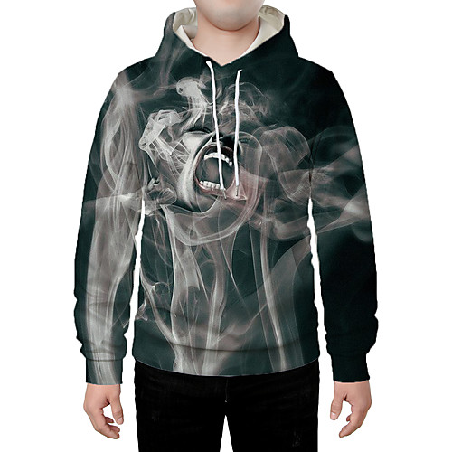 

Men's Hoodie Graphic Daily Going out 3D Print Casual Hoodies Sweatshirts Gray