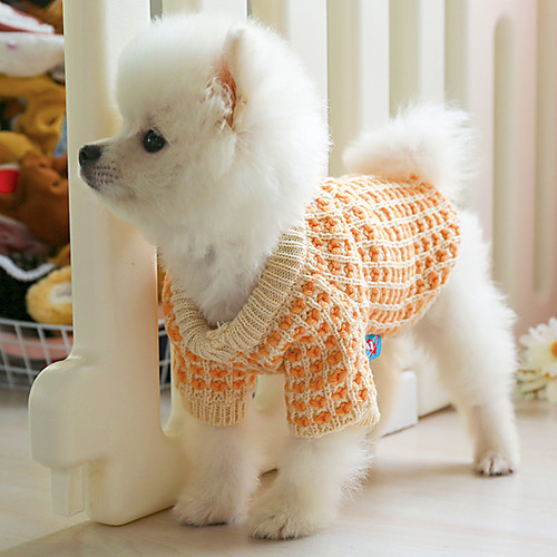 

Dog Coat Sweater Color Block Casual / Daily Cute Casual / Daily Winter Dog Clothes Puppy Clothes Dog Outfits Warm Orange Costume for Girl and Boy Dog Polyster XS S M L XL