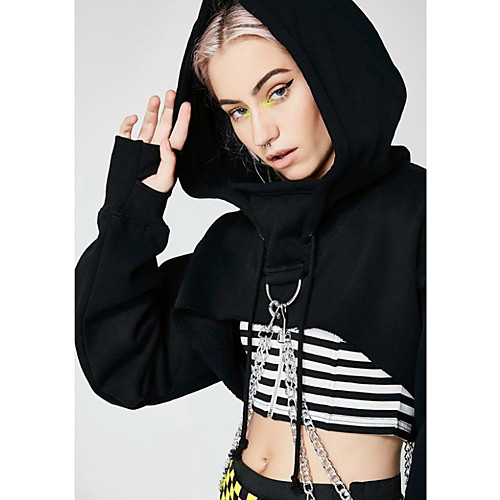 

Goth Girl Steampunk Goth Subculture Hoodie Women's Costume Black / Red Vintage Cosplay Party Club / Top