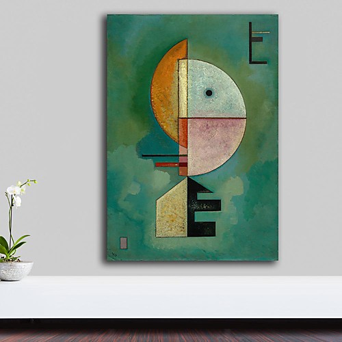 

Oil Painting Hand Painted Vertical Abstract Landscape Comtemporary Modern Rolled Canvas (No Frame)