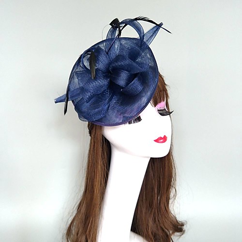 

Feathers / Net Fascinators / Hats / Headpiece with Feather / Cap 1 Piece Party / Evening / Horse Race Headpiece