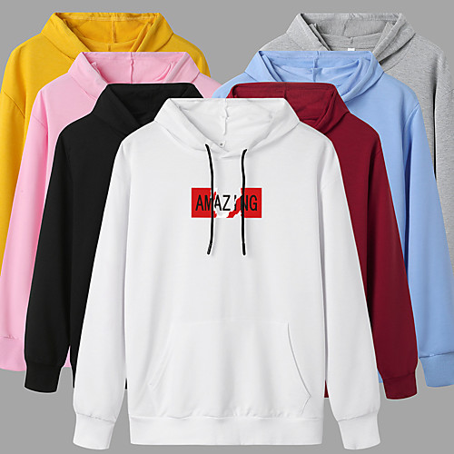 

Women's Hoodie Pullover Artistic Style Hoodie Letter Printed Sport Athleisure Hoodie Top Long Sleeve Warm Soft Oversized Comfortable Everyday Use Exercising General Use / Winter