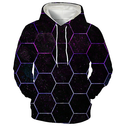 

Men's Hoodie Graphic Daily Going out 3D Print Sports & Outdoors Hoodies Sweatshirts Black