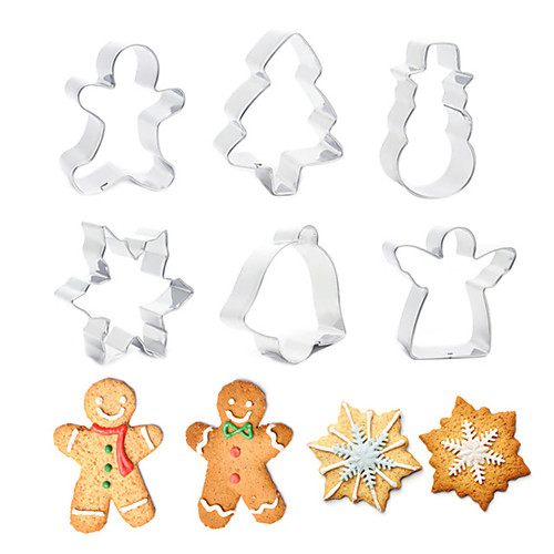 

Christmas Cookie Cutter Stainless Steel Cut Candy Biscuit Mold Cooking Tools Christmas Theme Metal Cutters Mould Snowflake Snowm