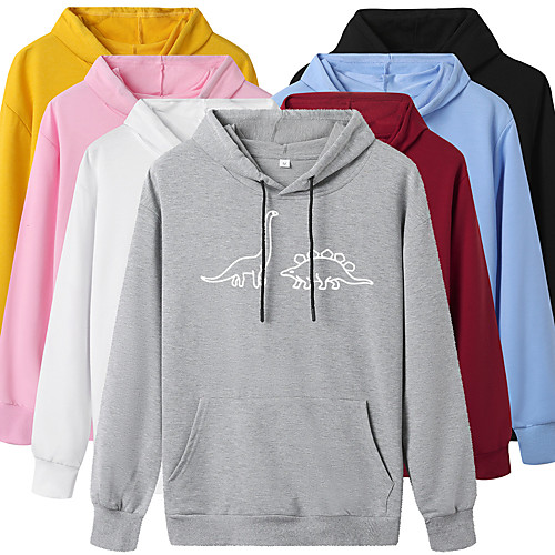 

Women's Hoodie Pullover Cartoon Hoodie Animal Patterned Sport Athleisure Hoodie Top Long Sleeve Warm Soft Oversized Comfortable Everyday Use Exercising General Use / Winter