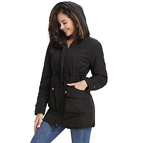 

Women's Solid Color Long Coat Tops Black