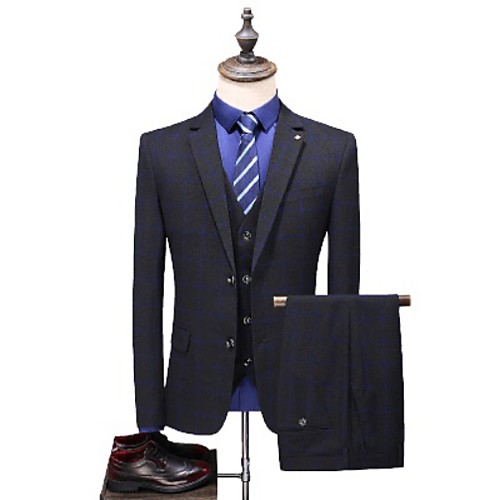 

Tuxedos Tailored Fit / Standard Fit Notch Single Breasted Two-buttons Cotton Blend / Cotton / Polyester Gingham