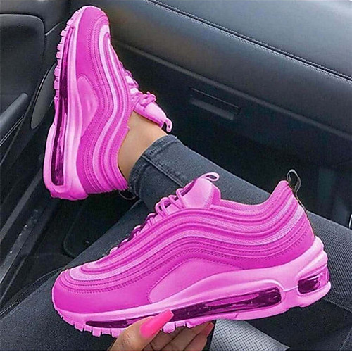

Women's Trainers Athletic Shoes Wedge Heel Pointed Toe Sporty Casual Daily Canvas Solid Colored Purple Pink