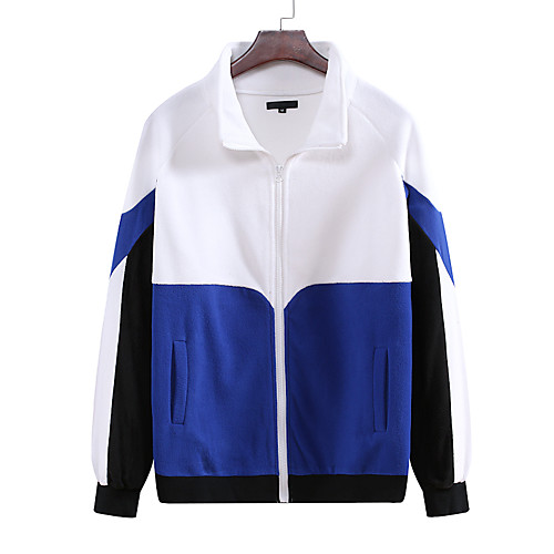 

Men's Sweatshirt Color Block Basic Hoodies Sweatshirts Black Blue