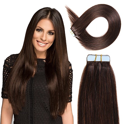 

Tape In Hair Extensions Remy Human Hair 20pcs Pack Straight Hair Extensions