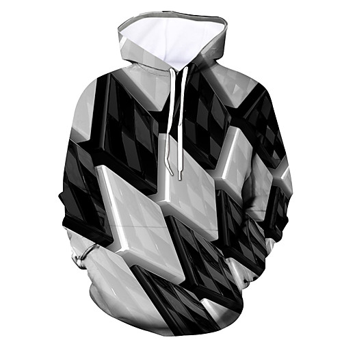 

Men's Hoodie Graphic Daily Going out 3D Print Hoodies Sweatshirts White