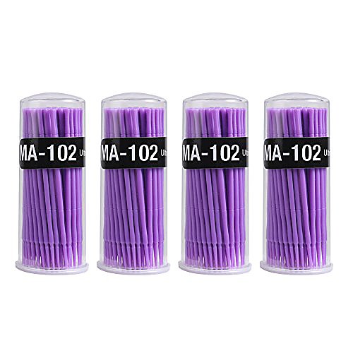 

400pcs disposable micro applicator brushes great for dental/oral/makeup (purple, 1.5mm)