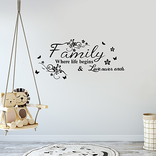 

Letter Wall Stickers Decorative Wall Stickers, PVC Home Decoration Wall Decal Wall Decoration / Removable 6030CM