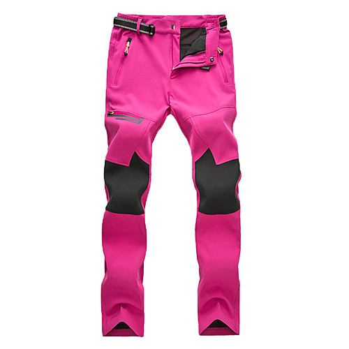 

Women's Hiking Pants Trousers Patchwork Summer Outdoor Regular Fit Waterproof Windproof Breathable Warm Pants / Trousers Bottoms Black Fuchsia Burgundy Camping / Hiking / Caving Traveling Winter