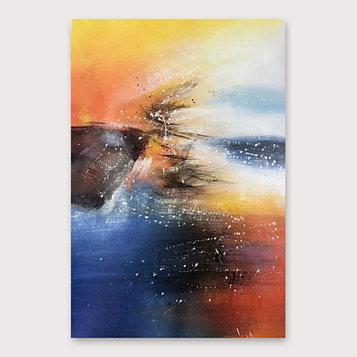 

Oil Painting Hand Painted Vertical Abstract Modern Stretched Canvas