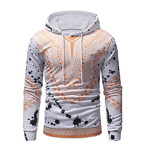 

Men's Hoodie Graphic Hooded Daily Basic Casual Hoodies Sweatshirts White Black