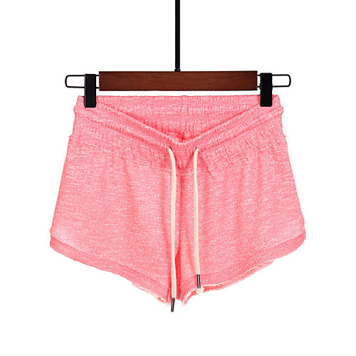 

Women's Basic Loose Shorts Pants Solid Colored Black Blue Blushing Pink