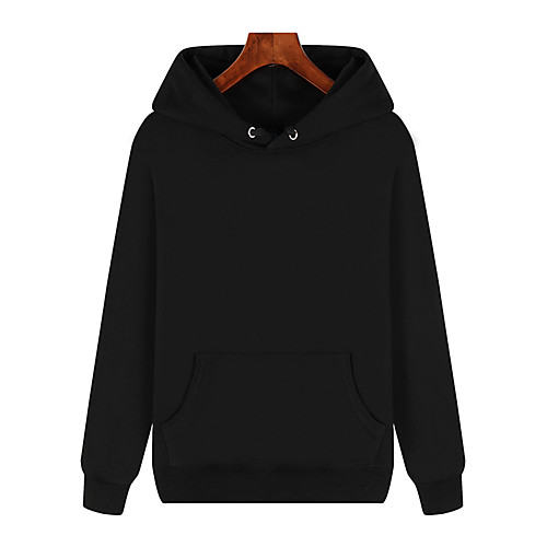 

Men's Hoodie Pullover Black White Blue Pink Pure Color Drawstring Pocket Cowl Neck Fleece Solid Color Cool Sport Athleisure Hoodie Top Long Sleeve Breathable Soft Comfortable Exercise & Fitness