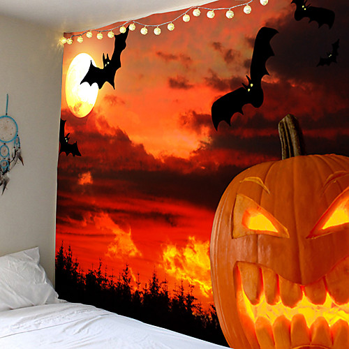 

Halloween Facial Scary Pumpkin Wall Tapestry Tapestry Halloween Party Wall Tapestry Home Bar Tapestry DIY Halloween Decoration