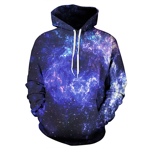 

Men's Pullover Hoodie Sweatshirt Graphic Hooded Daily Weekend 3D Print Basic Casual Hoodies Sweatshirts Navy Blue