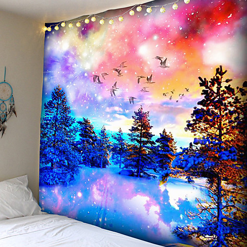 

Colorful sky 3D printing geometric polyester fiber tapestry wall hanging decoration beach oil picture towel sleeping mat blanket yoga mat