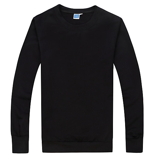 

Men's Sweatshirt Pullover Black White Blue Pure Color Crew Neck Cotton Solid Color Cool Sport Athleisure Sweatshirt Top Long Sleeve Breathable Soft Comfortable Exercise & Fitness Running Everyday Use