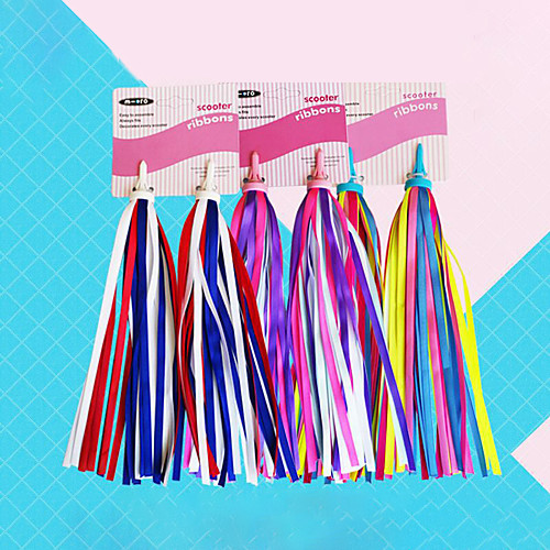 

Kids Bicycle Bike Handlebar Scooter Streamers Sparkle Tassel Ribbon for Girls Boys color bike accessories