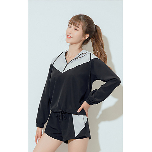 

Women's 5pcs Tracksuit Yoga Suit Violet Black Spandex Clothing Suit Sport Activewear