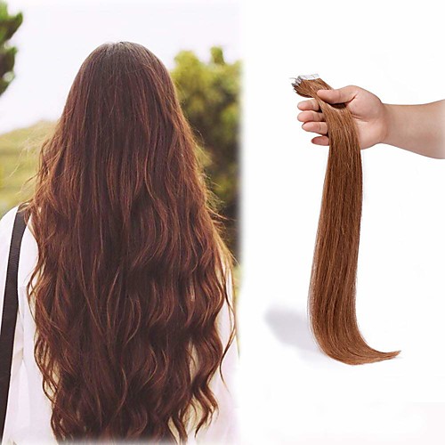 

Tape In Hair Extensions Remy Human Hair 20pcs Pack Straight Hair Extensions