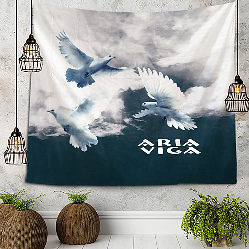 

Flying White Dove Tapestry Wall Hanging Tapestries Wall Blanket Wall Art Wall Decor Landscape Painting Tapestry Wall Decor