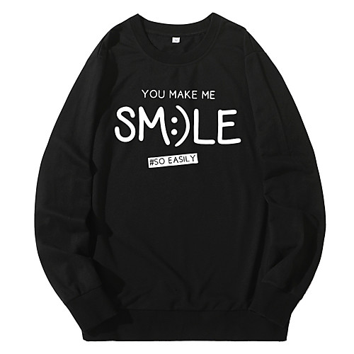 

Men's Sweatshirt Pullover Artistic Style Crew Neck Letter Printed Sport Athleisure Sweatshirt Top Long Sleeve Warm Soft Oversized Comfortable Everyday Use Causal Exercising General Use / Winter