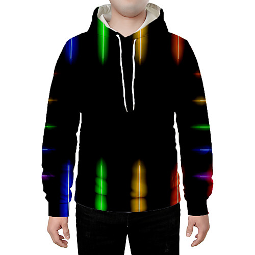 

Men's Hoodie Graphic Daily Going out 3D Print Casual Hoodies Sweatshirts Black